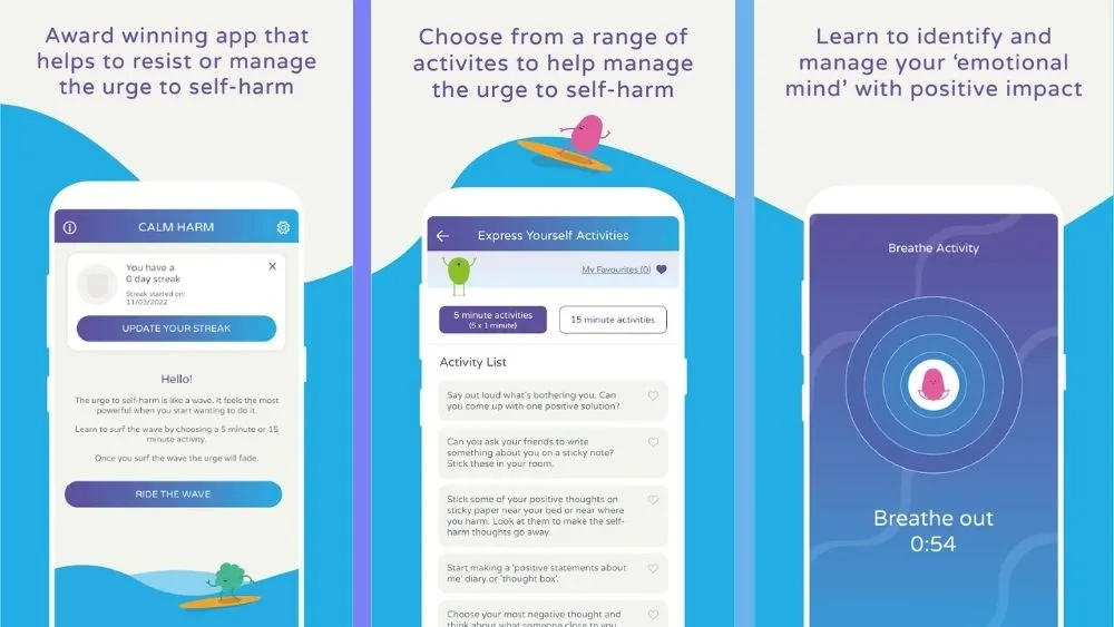 Calm Harm was created by NHS England’s Live Well team.